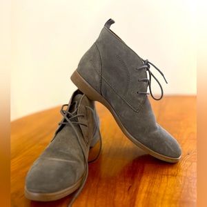 Franco Sarto grey suede/ brown leather interior ankle boots size 10
